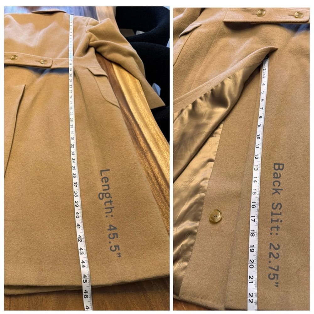 Bill Blass Early 1970s Vintage Fitted Bill Blass Camel Coat - Picture 11 of 14